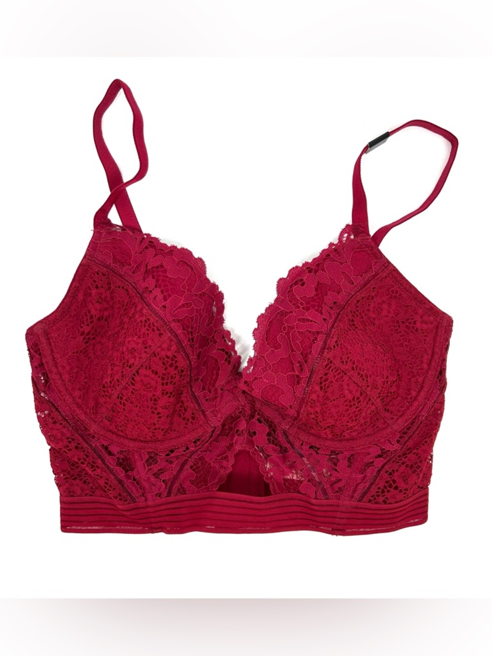 Victoria's Secret Very Sexy Lined Plunge Bra Red Lace